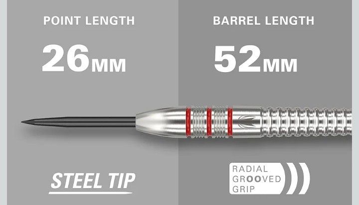 Target Darts Nathan Aspinall 23G zestaw rzutek ze stali wolfra