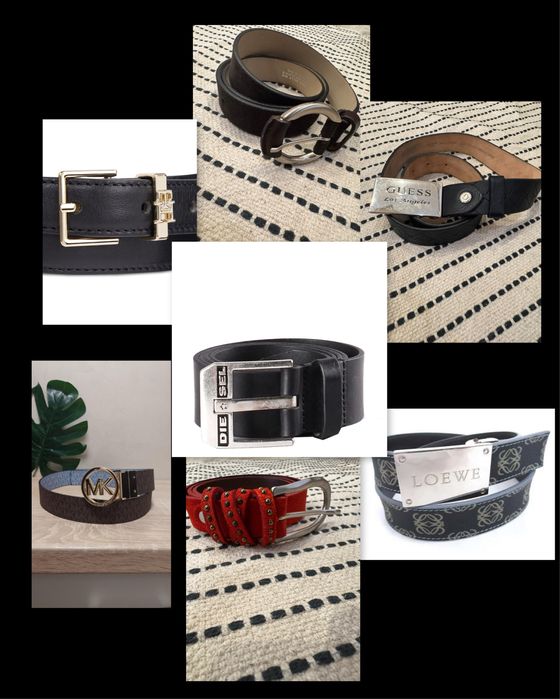 Оригінальний шкіряний ремінь від відомого бренду tommy, guess