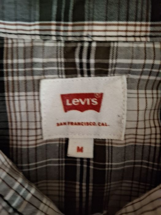 Koszula Levi's krata krótki rękaw roz M bawełna western