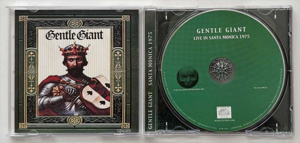 CD_Gentle Giant, Live In Santa Monica-1975. Muito estimado, como novo.