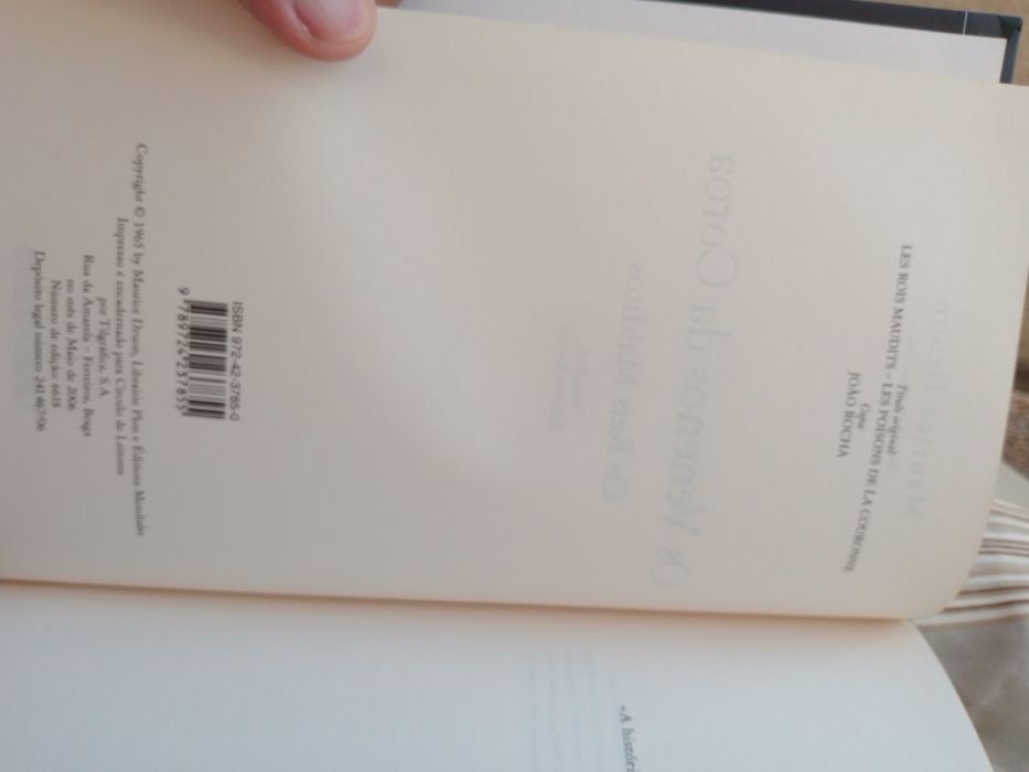 Os Reis Malditos os venenos da coroa- M.Druon1e12E-Relógio N.9EDesde2E