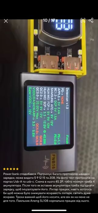 Павербанк на елементах Tesla 18650 type C 44wat