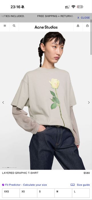 Футболка лонг Acne Studio