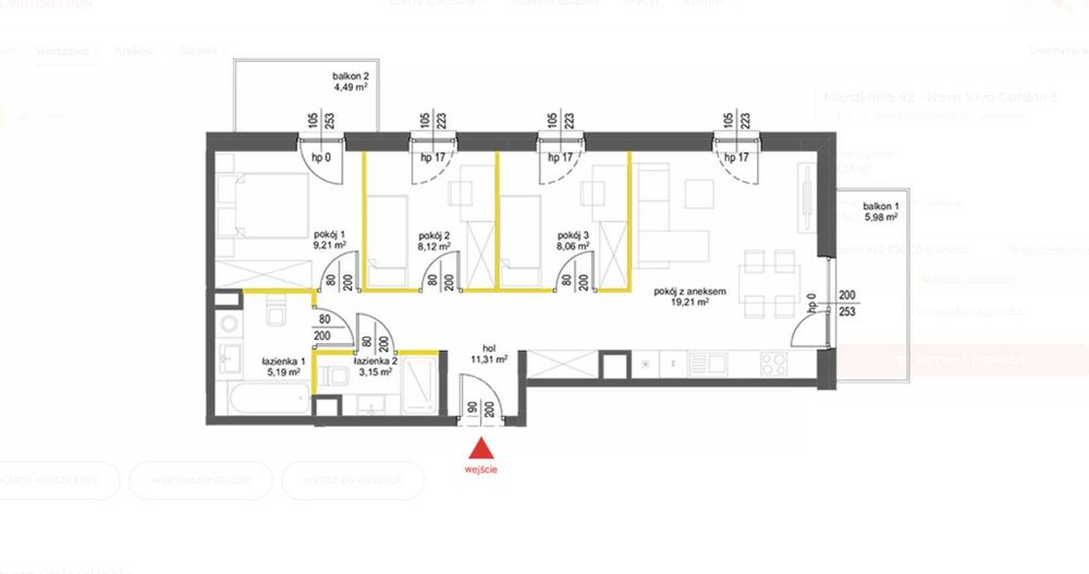 Mieszkanie 64,25m2 tylko za 12 607 zł/m2 Brzeziny, Warszawa