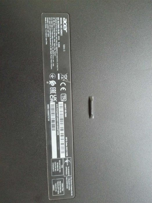 Ноутбук Acer Nitro 5 (Model: N20C2) — на запчастини / донор
