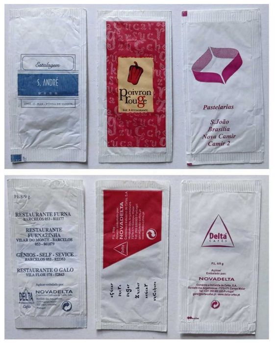 Pacotes de açúcar - Individuais e Coleções