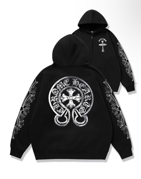 トップス CHROME HEARTS Зип худи Chrome Hearts Logo унисекс зипка кром хартс Новые модели