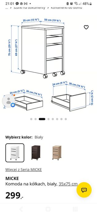 Sprzedam komodę Ikea model Micke