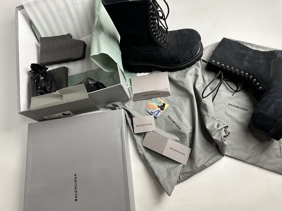 BALENCIAGA STOMPER BOOTS ботинки боты черные opium archive distressed