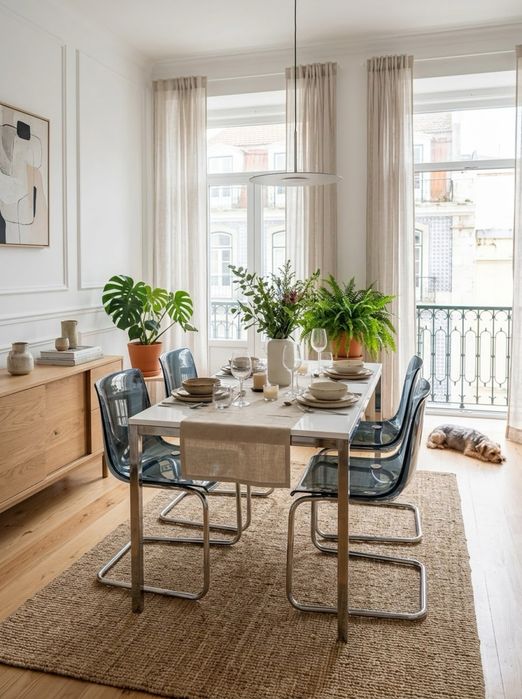 Mesa com 4 cadeiras para  sala de estar