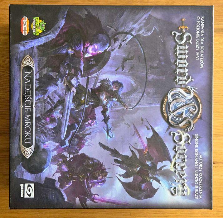 Gra planszowa Sword & Sorcery Nieśmietelne Dusze z rozszerzeniem Nadejście Mroku + 3 plansze bohatera + Tristan + insert