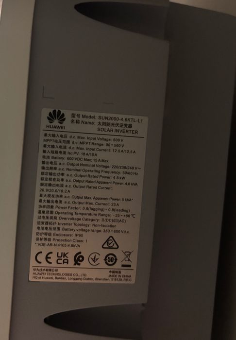 Inversor Huawei SUN2000-4.6KTL-L1