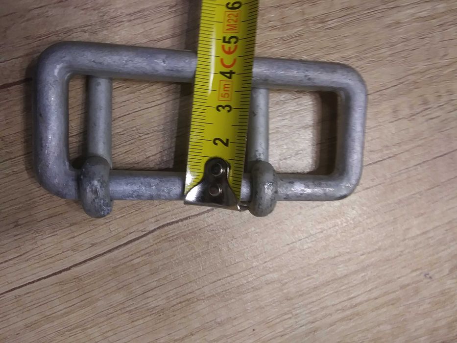 Stara aluminiowa klamra do pasa pas strażacki sprzączka ucho PSP OSP