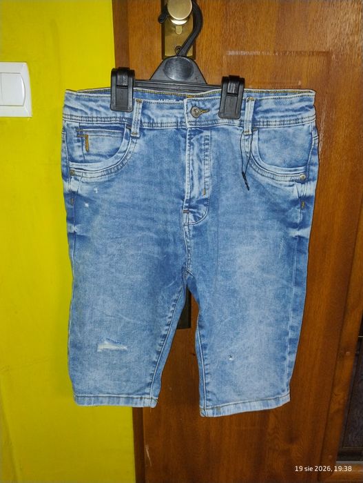Nowe szorty jeansowe 170 denim co dla chłopaka