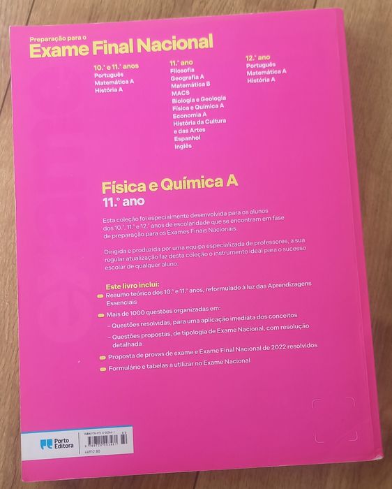 Caderno de Preparação para o Exame Nacional de Física e Química A