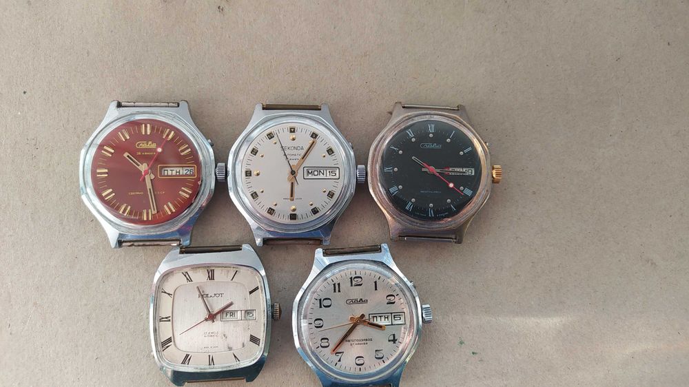 Часы Слава-автоподзавод,Полет-автоподзавод