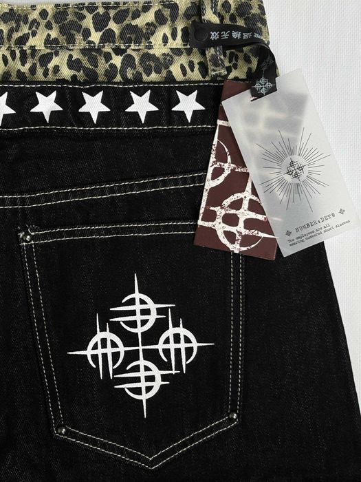 Джинси DETW Leopard Print Original Cow Scimitar Stacked Jeans штаны