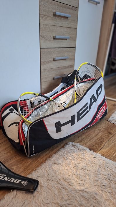 Torba tenisowa head + 3 rakietki
