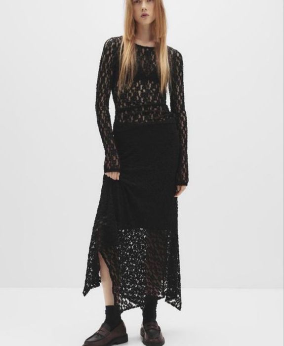 Асіметрична мереживна спідниця Pull&Bear