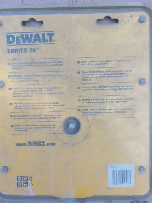 Disco para serra circular De Walt 260x0.30x2.4mm