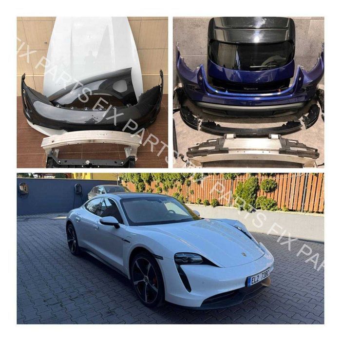 Капот Porsche Taycan 4, Weissach оригинал бампер, фары, крылья, двери