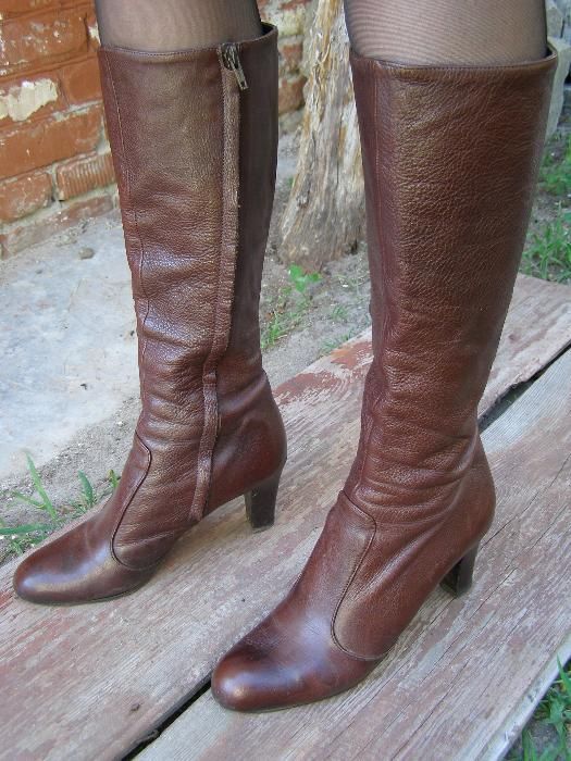 Сапоги кожаные 39-40р