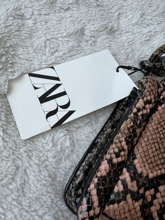 Zara torebka . Kopertówka . Skóra węża . Nowa
