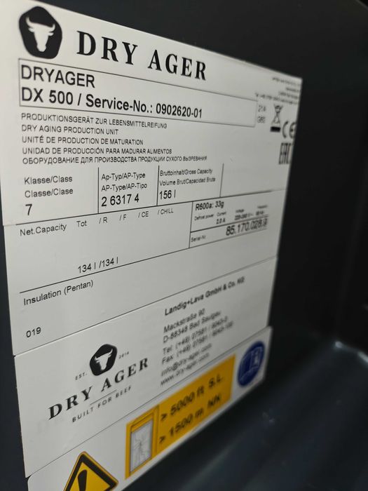 DryAger DX 500 szafa chłodnicza do mięs i wędlin