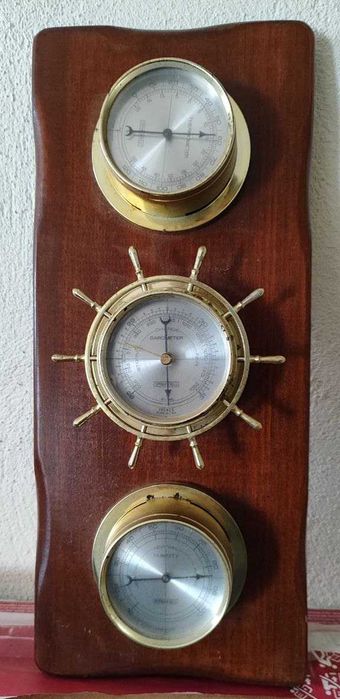 Termômetro Barómetro Higrômetro Vintage Rustico