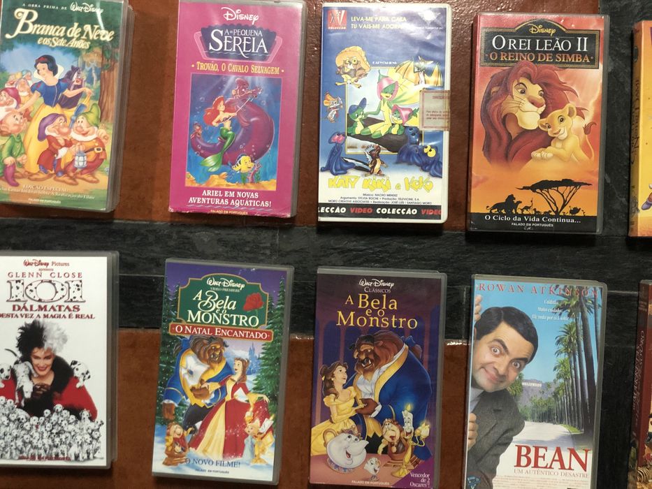 VHS antigas disney mafalda indiana jones etc