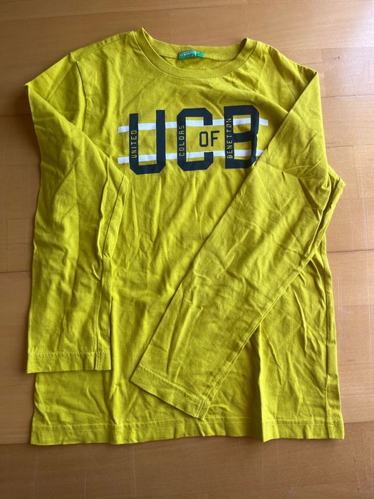 Camisola Fina Manga Comprida Amarela BENNETON Rapaz