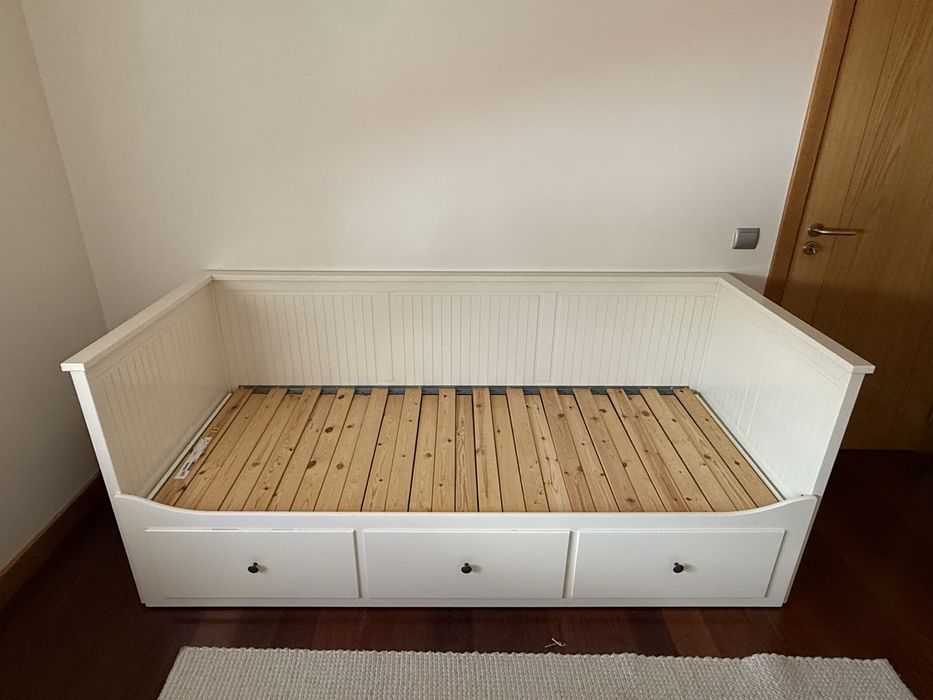 HEMNES IKEA Cama indiv/dupla c/3 gav, branco, 80x200 cm