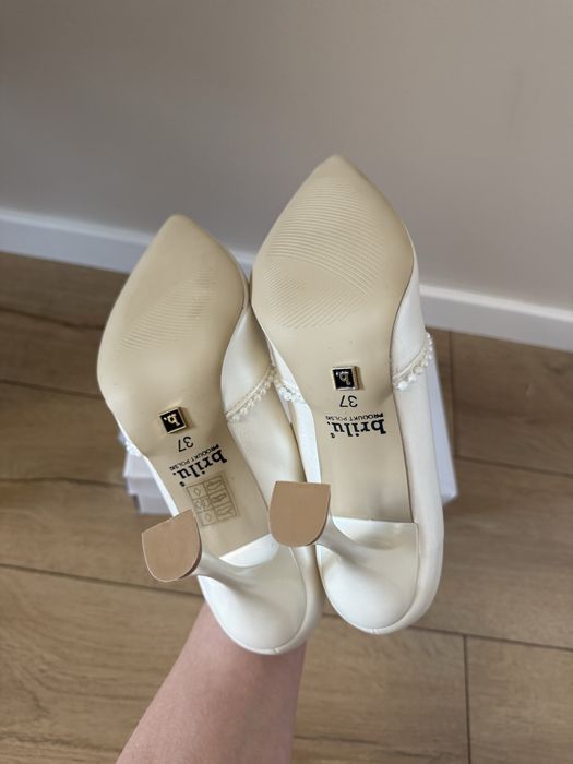 Buty ślubne na szpilce Brilu