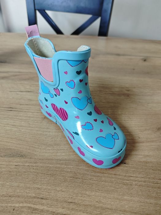 Nowe kalosze dziecięce, gumiaki, gumowce, w serca,  Beck