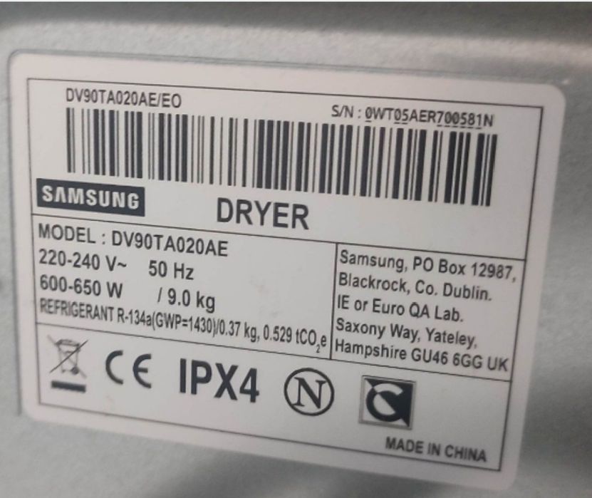 Suszarka samsung