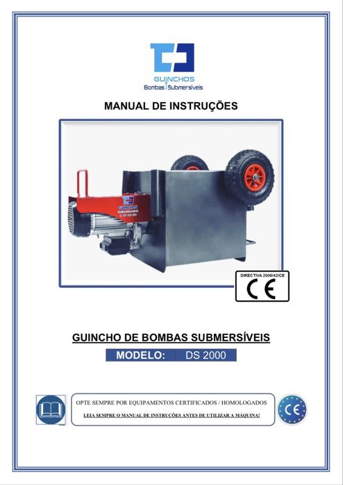 Maquina retirar bombas submersiveis compacta C/travão automatico