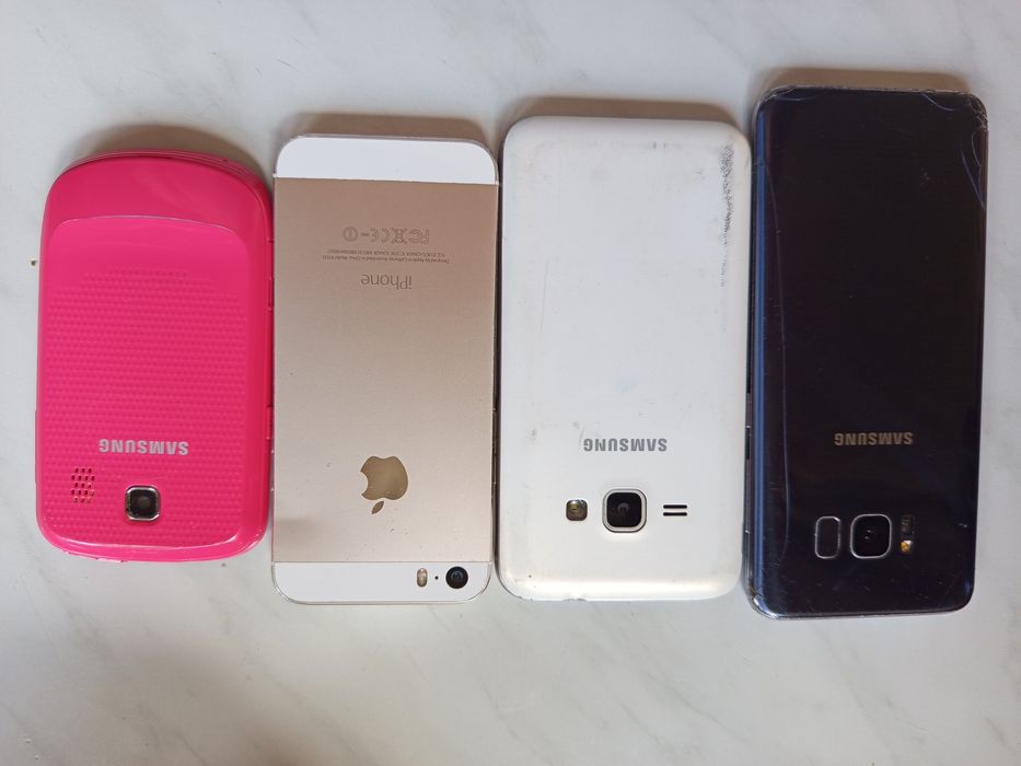 Smartfony Samsung Apple uszkodzone 4szt