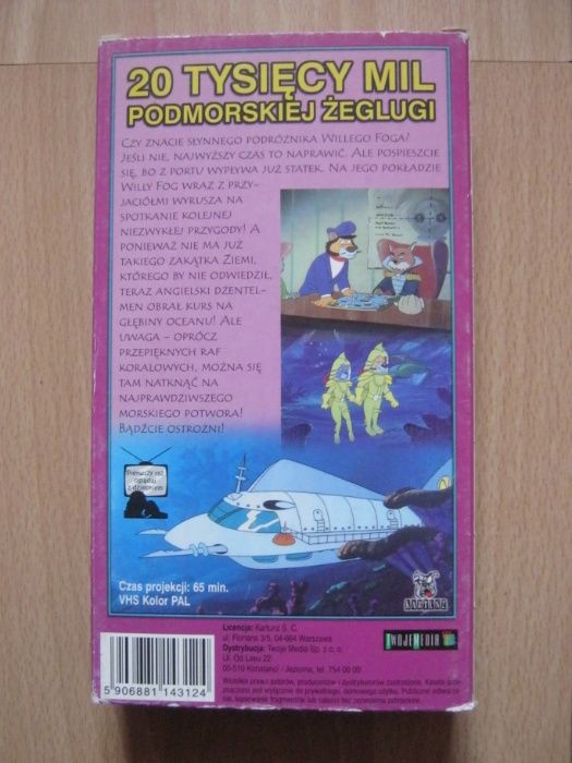 Kaseta VHS Kapitan Nemo
