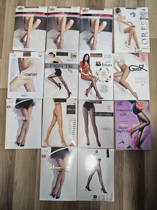 Zestaw: rajstopy damskie, cieniutkie, cieliste i czarne 3-M