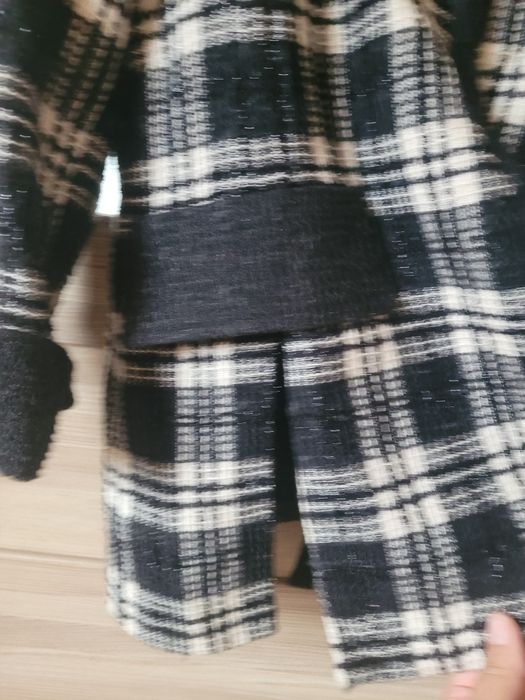 Blezer marynarka krata czarno-biała