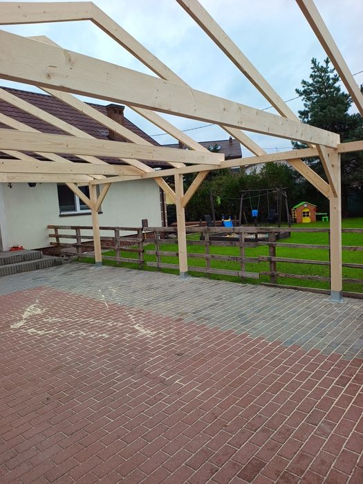 Zadaszenie wiata garaż na dwa samochody 6x6 6x7