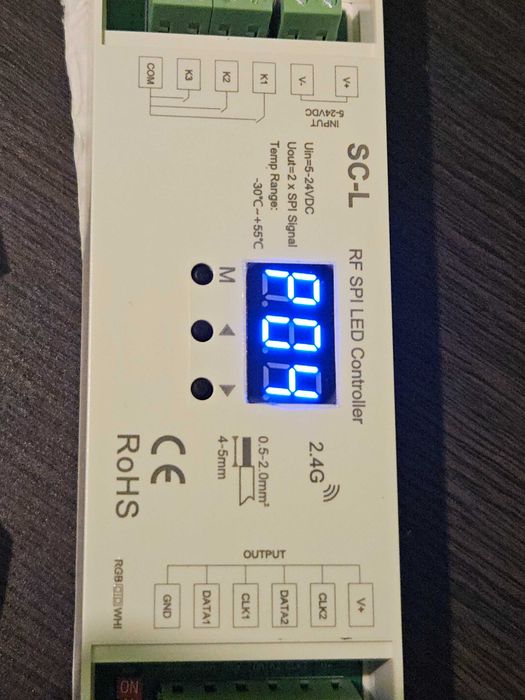SC-L Odbiornik LED RF SPI taśmy cyfrowe 5-24V DC 2.4Ghz