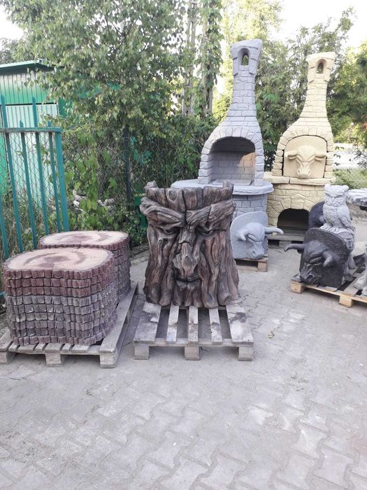 grill ogrodowy betonowy - drzewiec, rzeźba, ozdoba, gril inny duży
