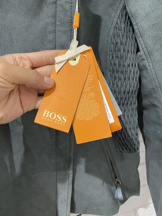 Hugo Boss кожаная демисезонная курточка оригинал