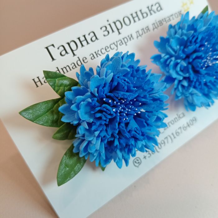 Квіти для волосся із фоамірану. Аксесуари до вишиванки