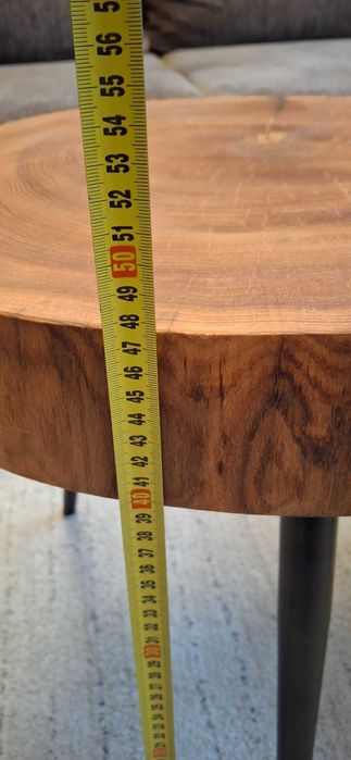 Stoliki kawowy z plastra drewna. Handmade.