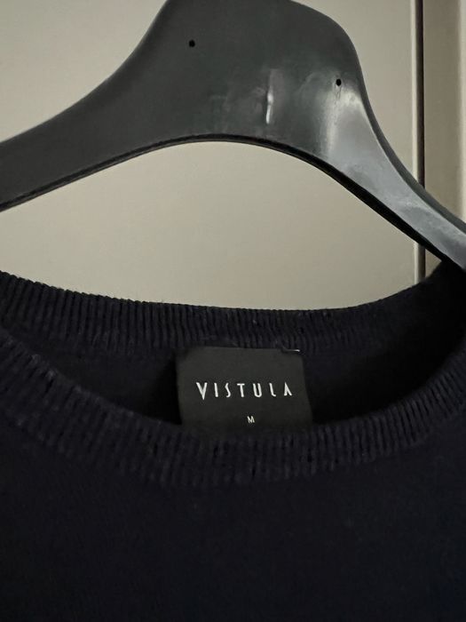 Granatowy bawełniany sweter męski Vistula