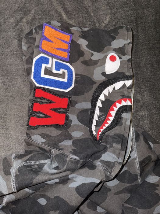 bluza rozpinana bape shark hoodie