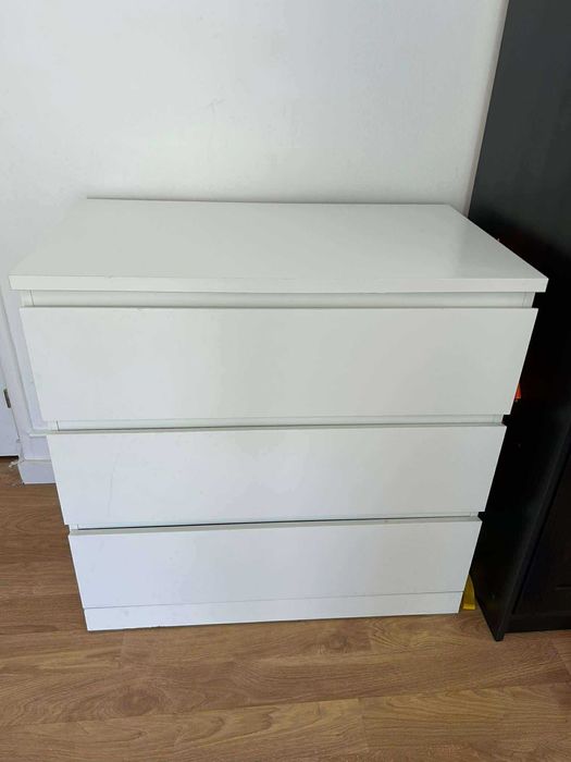 Cômoda branca 3 gavetas