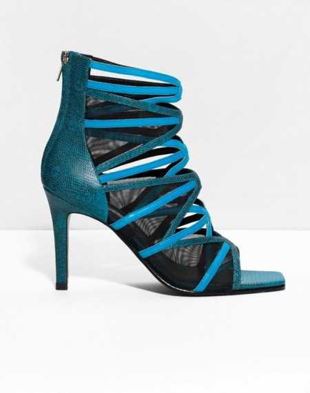 Шкіряні босоніжки зміїний принт